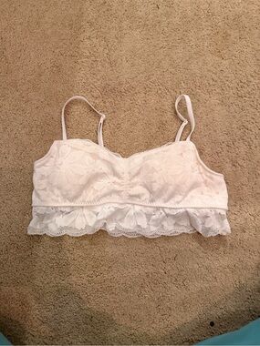 White Lace Bralette girls XL 14/16 Happy Nation NWOT